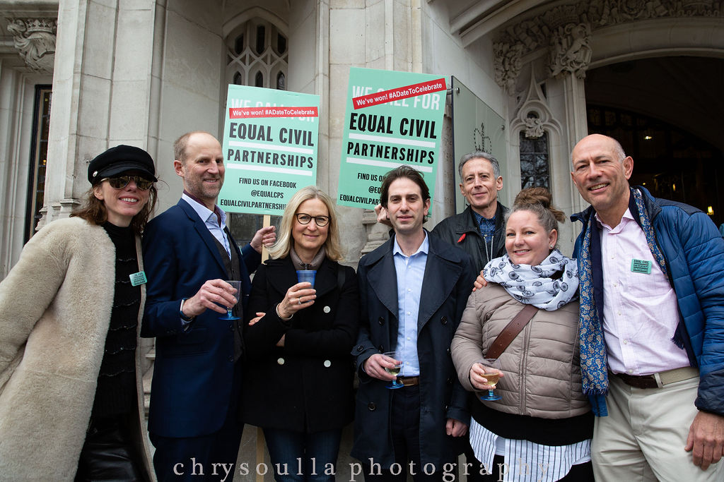 Campaigners for Equal Civil Partnerships celebrate success