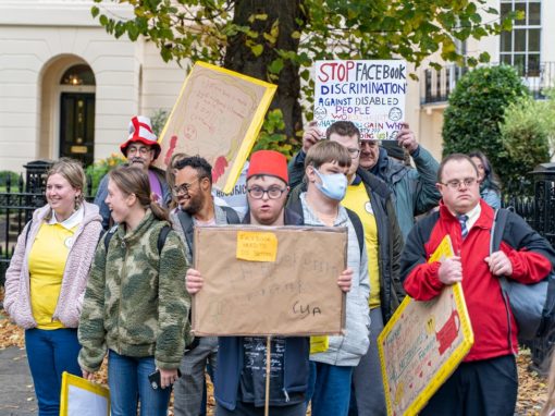 A group of CYA and some of their supporters travelling to Facebook HQ in London. Photo credit: Slawomir Furgalski